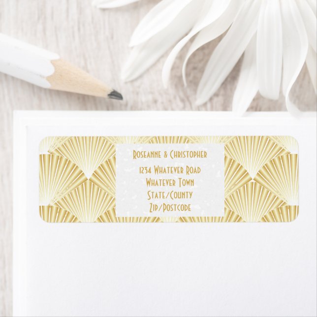 Gold Coloured Art Deco Design Wedding (Insitu)