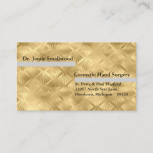 Gold Coloured Business Card for Doctor