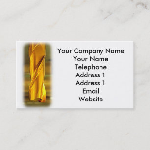 Gold Coloured Drill Bit Business Card
