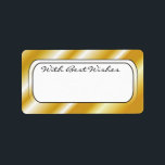 Gold Coloured Gift Tags - Best wishes<br><div class="desc">A golden pattern frames your best wishes message to give your gift tag label a trendy and unique touch. 
You can use them for  your holiday gifts, birthday gifts, wedding gifts, wedding favours, thank you gifts, etc.The text can be customised  to your occasion.</div>
