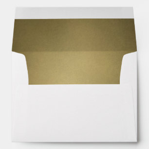Gold Coloured Interior Wedding Invitation Envelope