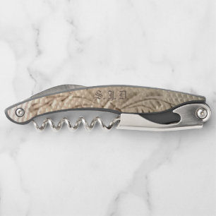 Gold Coloured Monogrammed Corkscrew