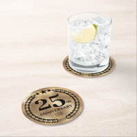 Gold Commemorative 25th Anniversary Business Logo