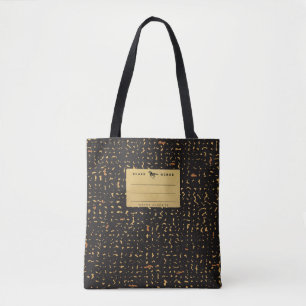 Gold Composition Notebook Tote Bag
