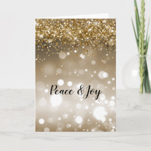 Gold Confetti Bokeh Inspirational Card