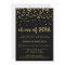 Gold Confetti Class of 2016 Graduation Party Black
