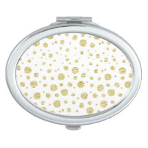 Gold Confetti compact mirror