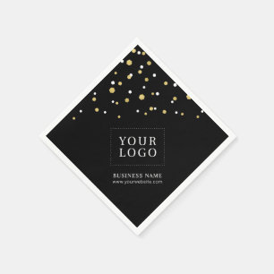 Gold Confetti Custom Business Promotional Logo Napkin
