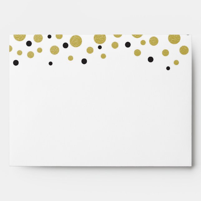 Gold Confetti Dots Envelope (Front)