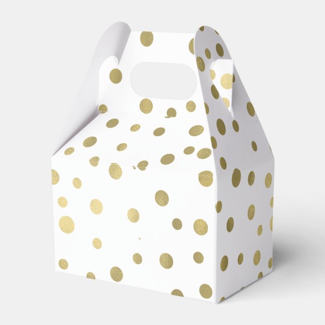 Gold Confetti Dots Favour Box (Back Side)
