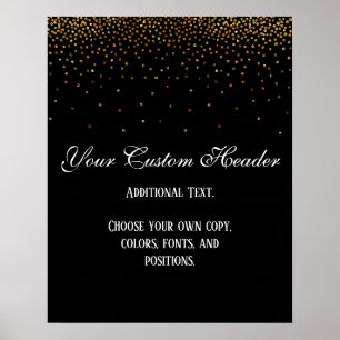 Gold Confetti Elegant Do It Yourself Wedding Sign