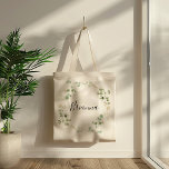 Gold Confetti Eucalyptus Foliage Bridesmaid  Tote Bag<br><div class="desc">This gold confetti eucalyptus foliage bridesmaid tote bag is the perfect wedding gift to present your bridesmaids and maid of honour for a modern wedding. The design features watercolor eucalyptus green foliage with gold confetti.</div>