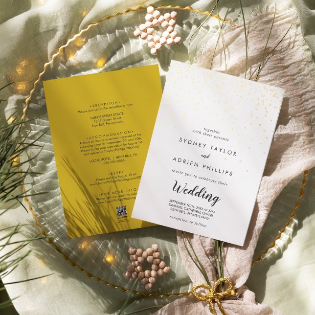 Gold Confetti Front and Back Wedding Gold (Creator Uploaded)