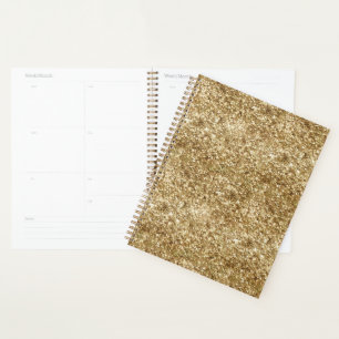 Gold Confetti Glitter Planner