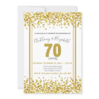 Gold Confetti Glitter-Style 70th Anniversary Party