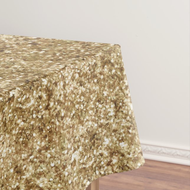 Gold Confetti Glitter Tablecloth (In Situ)