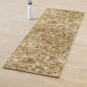Gold Confetti Glitter Yoga Mat