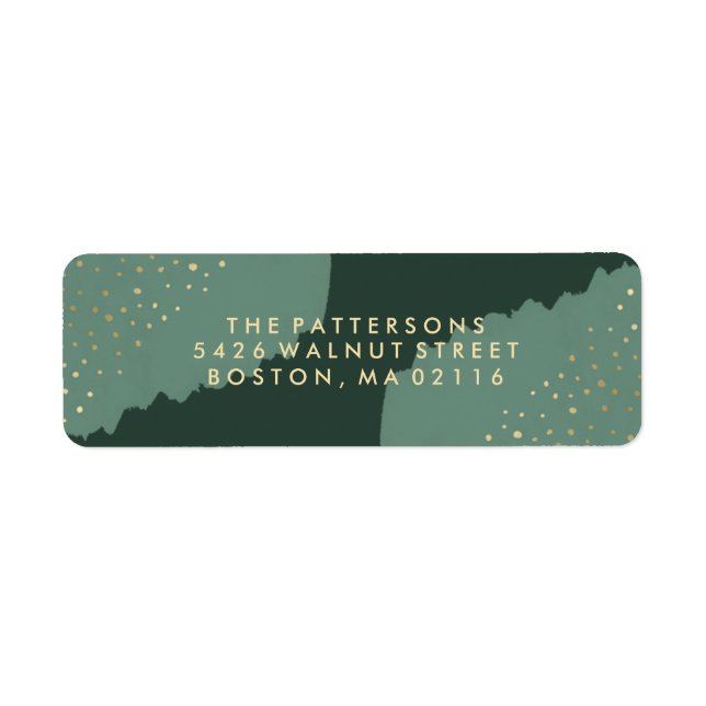 Gold Confetti | Holiday Address Labels (Front)