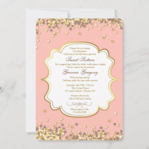Gold Confetti Invitation