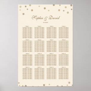 Gold Confetti Love Champagne Wedding Poster