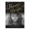 Gold Confetti Merry Bright Custom Photo Card