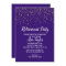 Gold Confetti on Purple Retirement Invitation
