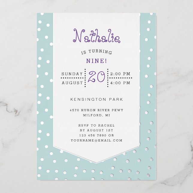 Gold confetti pastel birthday postcard (Front)