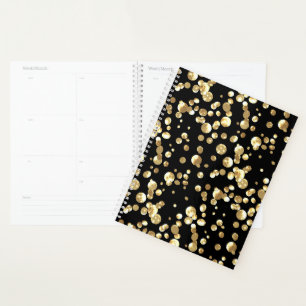 Gold confetti planner
