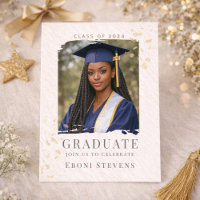 Gold Confetti Portrait Invitation