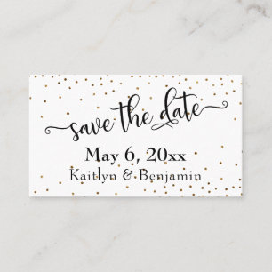 Gold Confetti Save the Date Wedding Detail Insert