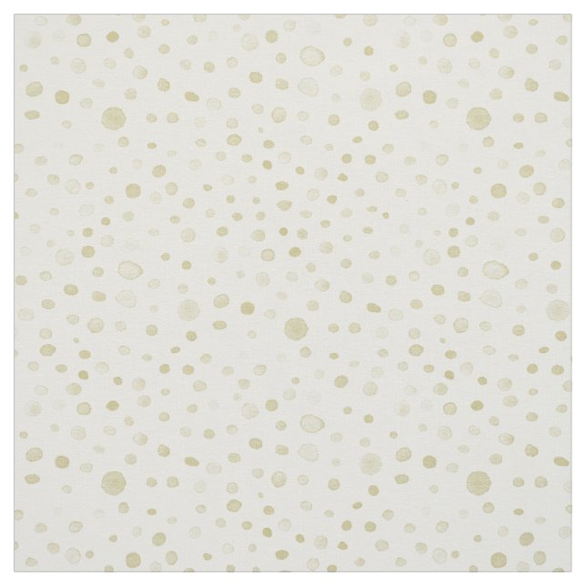 Gold Confetti Watercolor Dots Fabric (Swatch)