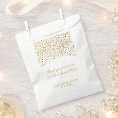 *Gold Confetti Wedding  | Personalise Favour Bags (Clipped)