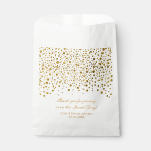 *Gold Confetti Wedding    Personalise Favour Bags