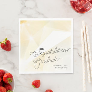 Gold Congratulations Graduate Napkin