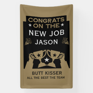 Gold Congratulations On The New Job Banner