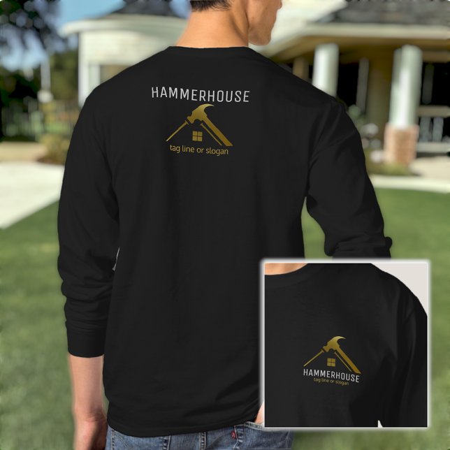 Gold Construction Building Contractors Long Sleeve T-Shirt (Creator Uploaded)