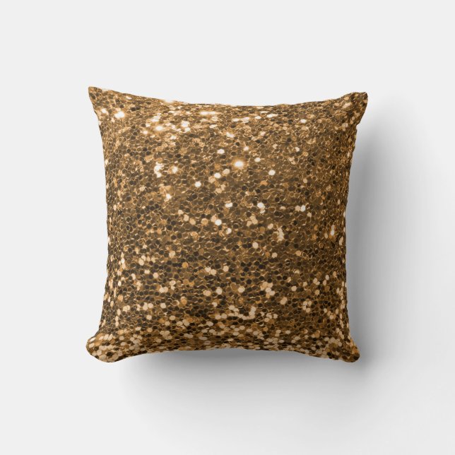  Gold Copper Glitter  Cushion (Front)