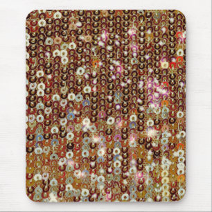 Gold copper sparkle sequin pattern     mouse pad