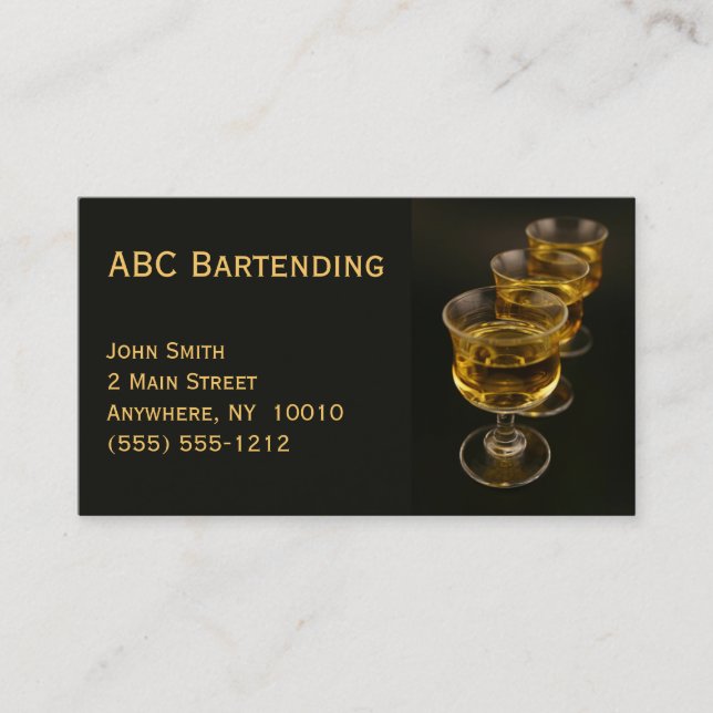 Gold Cordials Business Card (Front)