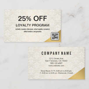 Gold Corner Discount QR Code Card