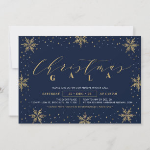 Gold Corporate Christmas Gala, Holiday Party Invitation