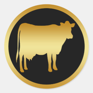 GOLD COW CLASSIC ROUND STICKER