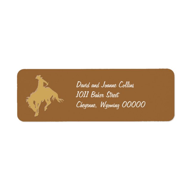 Gold Cowboy Bucking Horse (Front)