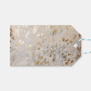 Gold Cowhide Print Metallic Gift Tags