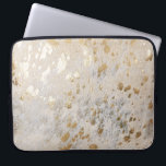 Gold Cowhide Print Metallic Laptop Sleeve<br><div class="desc">This beautiful gold metallic cowhide (no fur) laptop case is a Gorgeous Decorative accessory in a very current trendy color, it will bring gorgeous style to your style. Embrace the “Anti-Fur Movement” and get one of our cowhide print items. Check out all my faux skin and leather designs, like cow-hides,...</div>