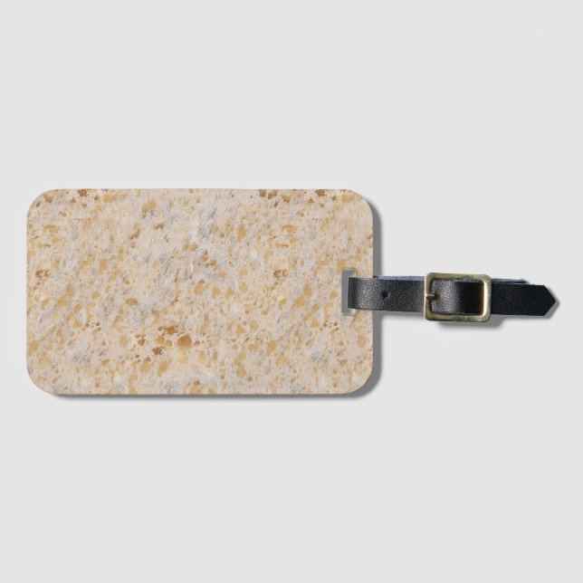 Gold Cowhide Print Metallic Minimal Western Luggage Tag (Front Horizontal)