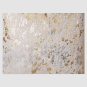 Gold Cowhide Print Metallic Tissue Paper