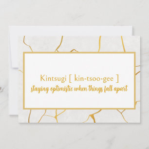 Gold cracked invitation
