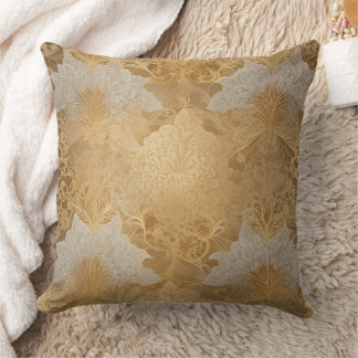 Gold & cream AI art  Cushion