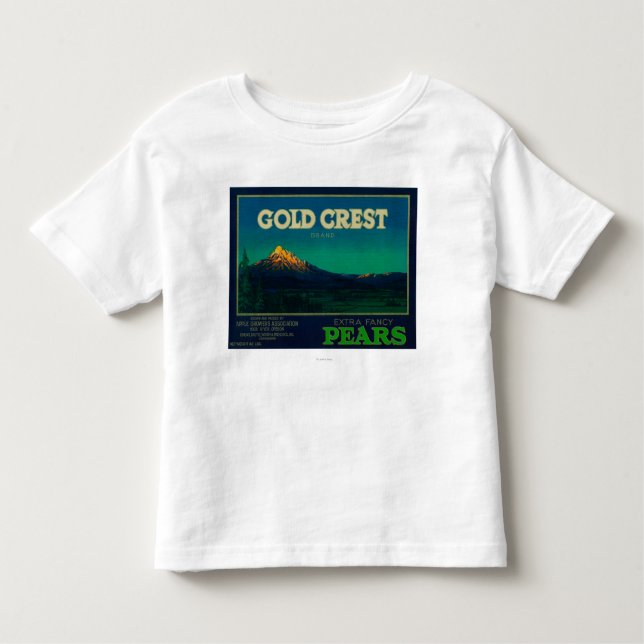 Gold Crest Pear Crate LabelHood River, OR Toddler T-Shirt (Front)